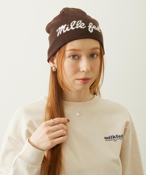 MILKFED.（ミルクフェド）の「REVERSIBLE ICING KNIT CAP（ニットキャップ/ビーニー・レディース・ブラック/アッシュ/ブラウン・ONE SIZE）」の10枚目の写真