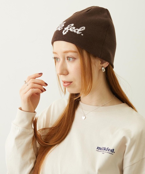 MILKFED.（ミルクフェド）の「REVERSIBLE ICING KNIT CAP（ニットキャップ/ビーニー・レディース・ブラック/アッシュ/ブラウン・ONE SIZE）」の11枚目の写真