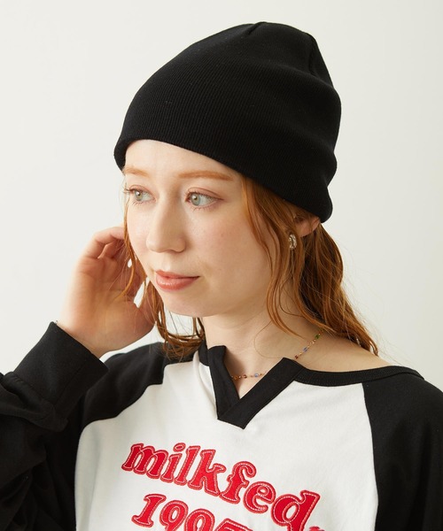 MILKFED.（ミルクフェド）の「REVERSIBLE ICING KNIT CAP（ニットキャップ/ビーニー・レディース・ブラック/アッシュ/ブラウン・ONE SIZE）」の17枚目の写真