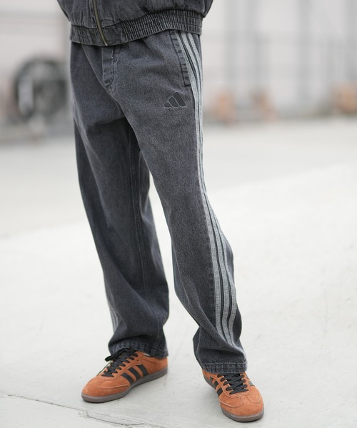 adidas(アディダス)の「adidas/アディダス デニムパンツ ロンパン M9663(その他パンツ・メンズ・ライトインディゴブルー/ブラック/インディゴブルー・XL/L/M)」の1枚目の写真
