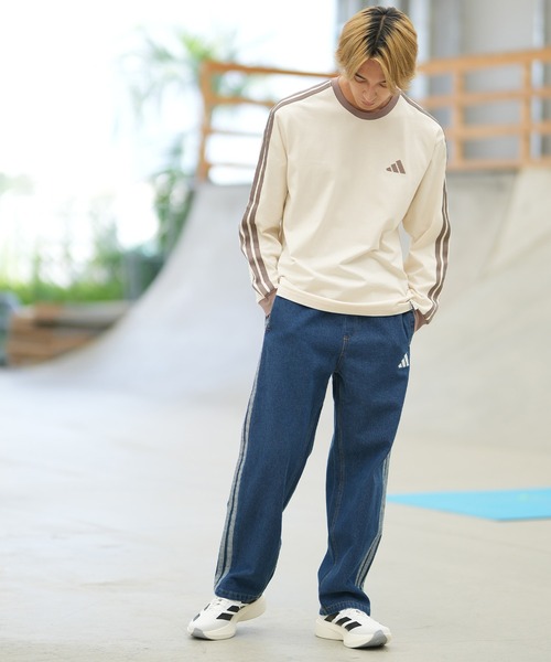 adidas(アディダス)の「adidas/アディダス デニムパンツ ロンパン M9663(その他パンツ・メンズ・ライトインディゴブルー/ブラック/インディゴブルー・XL/L/M)」の5枚目の写真
