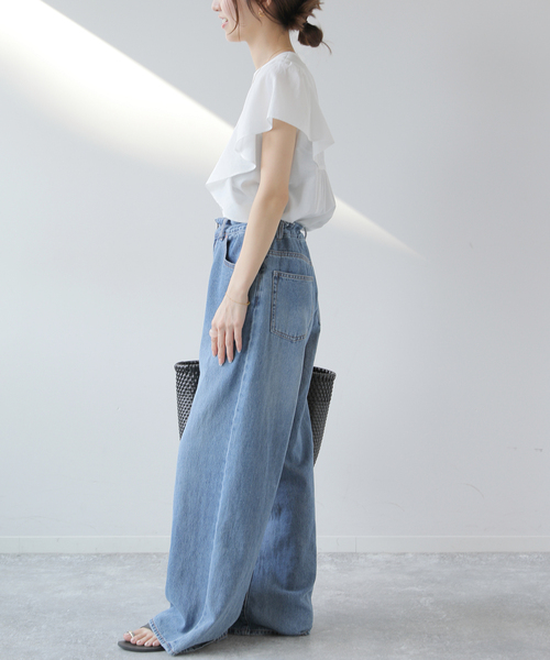 JOURNAL STANDARD relume(ジャーナルスタンダード レリューム)の「ラミーボイルクロスラッフルブラウス(シャツ/ブラウス・レディース・ブラック/ホワイト・FREE)」の13枚目の写真