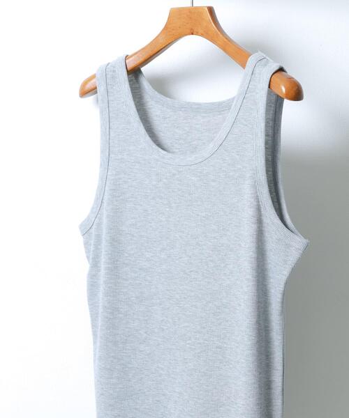 ITEMS URBANRESEARCH(アイテムズ アーバンリサーチ)の「接触冷感リブタンクトップ(タンクトップ・メンズ・グレー/ブラック/ダークグレー/ホワイト・MEDIUM/LARGE)」の3枚目の写真