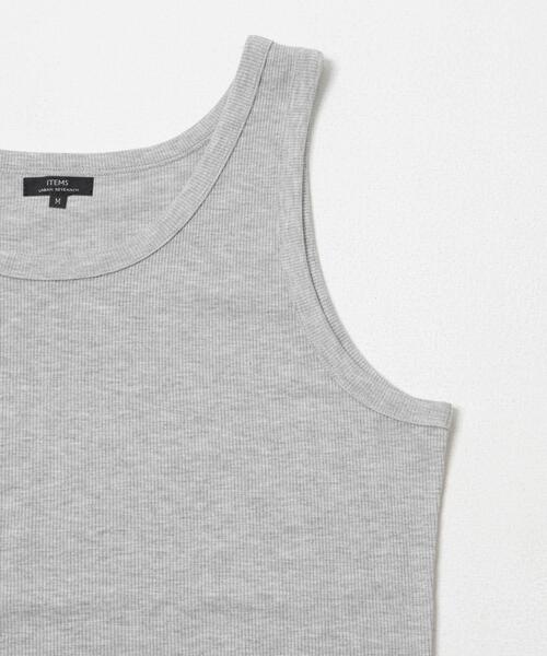 ITEMS URBANRESEARCH(アイテムズ アーバンリサーチ)の「接触冷感リブタンクトップ(タンクトップ・メンズ・グレー/ブラック/ダークグレー/ホワイト・MEDIUM/LARGE)」の10枚目の写真