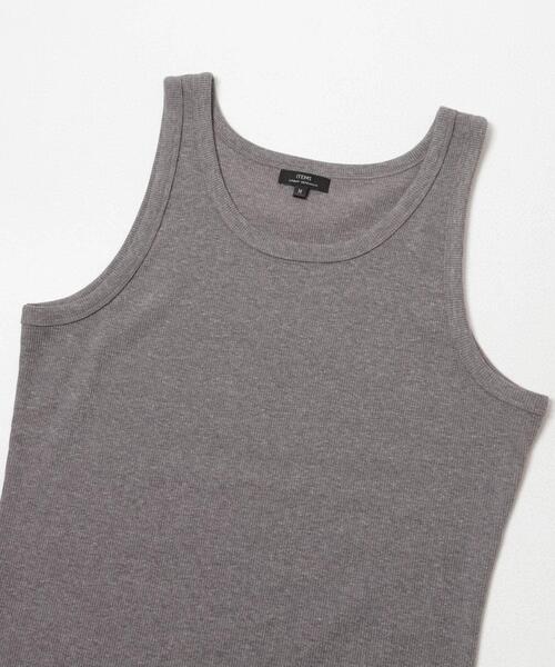 ITEMS URBANRESEARCH(アイテムズ アーバンリサーチ)の「接触冷感リブタンクトップ(タンクトップ・メンズ・グレー/ブラック/ダークグレー/ホワイト・MEDIUM/LARGE)」の12枚目の写真