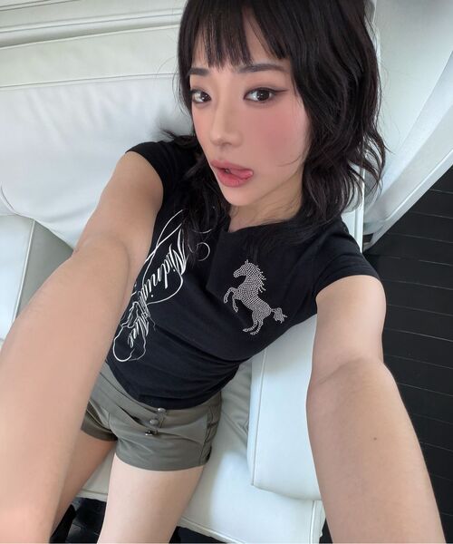 Midnight Move（ミッドナイトムーブ）の「cb horse t (black)（Tシャツ/カットソー・レディース・その他・FREE）」の17枚目の写真