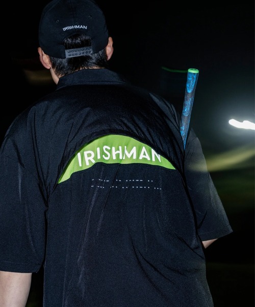 IRISHMAN（アイリッシュマン）の「【IRISHMAN/アイリッシュマン】AIR DRY NYLON HALF-ZIP　ロゴ ハーフジッププルオーバー　ジャケット（ブルゾン・メンズ・ブラック・MEDIUM/LARGE/X-LARGE）」の8枚目の写真