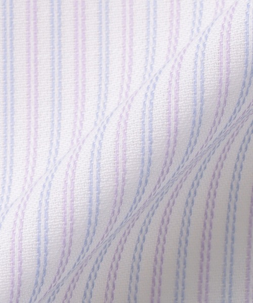 TOKYO SHIRTS(トウキョウシャツ)の「【吸水速乾】 形態安定ノンアイロン スキッパー 半袖ビジネスワイシャツ(ビジネスシャツ・レディース・パープル・L/S/M/XL/LL)」の5枚目の写真