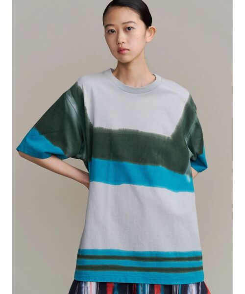 UN3D.(アンスリード)の「【COTTON RESEARCH CLUB】KURASHIKIZOME T(Tシャツ/カットソー・レディース・ブラック/グレー・42/44/38)」の2枚目の写真