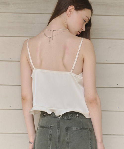 GIUNON(ジウノン)の「satin lace frill camisole / サテンレースフリルキャミソール(キャミソール・レディース・ピンク/グリーン/アイボリー・FREE)」の15枚目の写真