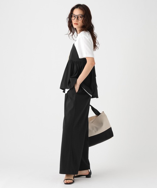 Elura(エルーラ)の「2タックセミワイドパンツ/640658(その他パンツ・レディース・ブラック/ベージュ/カーキ・MEDIUM/SMALL)」の4枚目の写真
