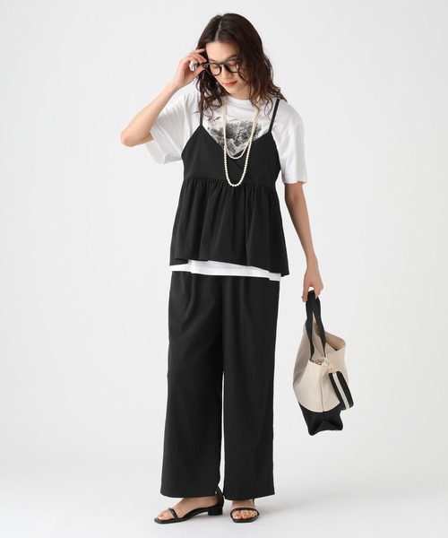 Elura(エルーラ)の「2タックセミワイドパンツ/640658(その他パンツ・レディース・ブラック/ベージュ/カーキ・MEDIUM/SMALL)」の5枚目の写真
