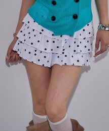 WHO'S WHO gallery | カットティアードミニスカート(無地・ドット)(スカート)