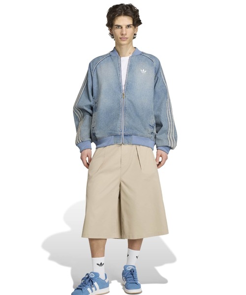 adidas(アディダス)の「adidas SST ADICOLOR DENIM TRACKTOP LIGHT WASH / アディダス SST アディカラー デニム トラックトップ ライトウォッシュ(デニムジャケット・メンズ・ライトインディゴブルー・S/M/L)」の11枚目の写真
