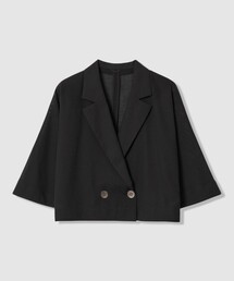 ANAYI | ファインメッシュハーフスリーブ ジャケット〈セットアップ対応商品〉(テーラードジャケット)