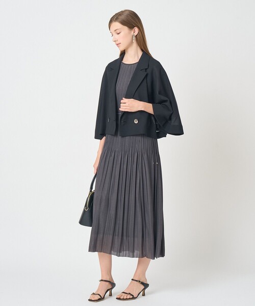 ANAYI（アナイ）の「ファインメッシュハーフスリーブ ジャケット〈セットアップ対応商品〉（テーラードジャケット・レディース・ブラック/ホワイト/ブラウン・38/36）」の13枚目の写真