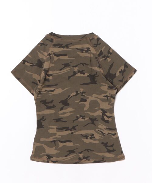 AsheKsha(アシクシャ)の「アメリカンレトロ迷彩柄ショートTシャツ(Tシャツ/カットソー・レディース・カーキ・M)」の8枚目の写真