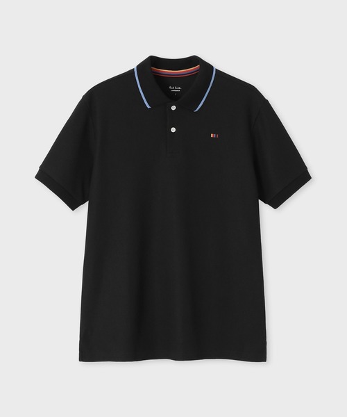 Paul Smith（ポールスミス）の「【ラウンジウェアー】"TRAVELLER" コントラストライン ポロシャツ【853363 7385】（ポロシャツ・メンズ・ネイビー/ブラック・LARGE/MEDIUM）」の2枚目の写真
