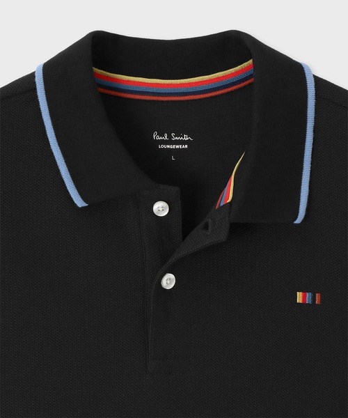 Paul Smith（ポールスミス）の「【ラウンジウェアー】"TRAVELLER" コントラストライン ポロシャツ【853363 7385】（ポロシャツ・メンズ・ネイビー/ブラック・LARGE/MEDIUM）」の6枚目の写真