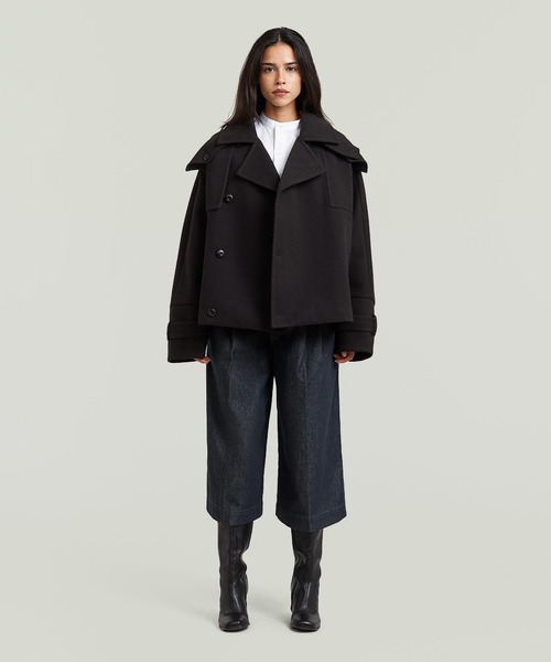 G-STAR(ジースター)の「4-Pocket Cape Jacket/ミリタリーディテール4ポケットケープジャケット(ブルゾン・レディース・ダークブラック・SMALL/MEDIUM/X-SMALL)」の4枚目の写真