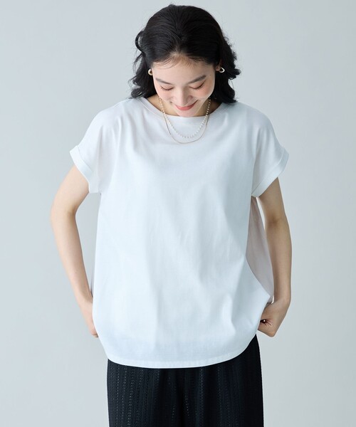 前後2WAY異素材コンビカットソー（Tシャツ/カットソー）｜ANY（エニィ