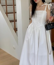 YUGA_YGMC Korean-style Ribbon strap camisole dress