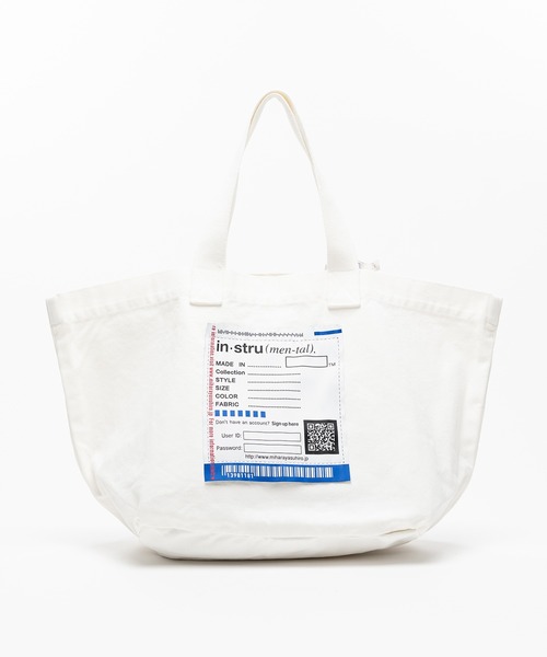 In・stru(men-tal).(インストルメンタル)の「Cotton Canvas Tote Bag(トートバッグ・メンズ・ブラック/ダークグレー/ホワイト・FREE)」の1枚目の写真
