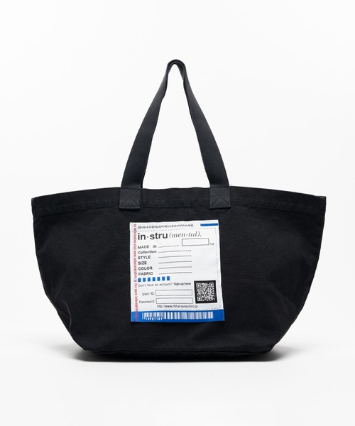 In・stru(men-tal).(インストルメンタル)の「Cotton Canvas Tote Bag(トートバッグ・メンズ・ブラック/ダークグレー/ホワイト・FREE)」の2枚目の写真