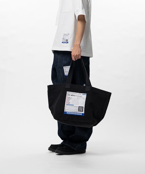 In・stru(men-tal).(インストルメンタル)の「Cotton Canvas Tote Bag(トートバッグ・メンズ・ブラック/ダークグレー/ホワイト・FREE)」の7枚目の写真