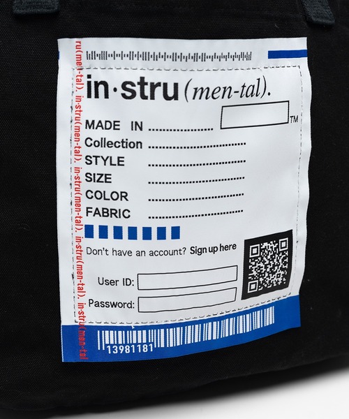 In・stru(men-tal).(インストルメンタル)の「Cotton Canvas Tote Bag(トートバッグ・メンズ・ブラック/ダークグレー/ホワイト・FREE)」の11枚目の写真