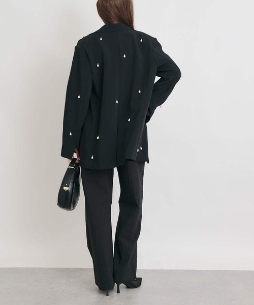 PICCIN PERLA（ピッチンペルラ）の「ティアドロップパールテーラードジャケット（テーラードジャケット・レディース・ブラック・M）」の9枚目の写真