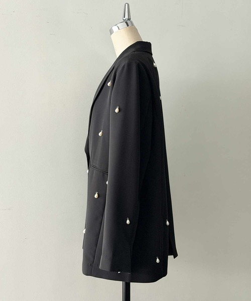 PICCIN PERLA（ピッチンペルラ）の「ティアドロップパールテーラードジャケット（テーラードジャケット・レディース・ブラック・M）」の16枚目の写真