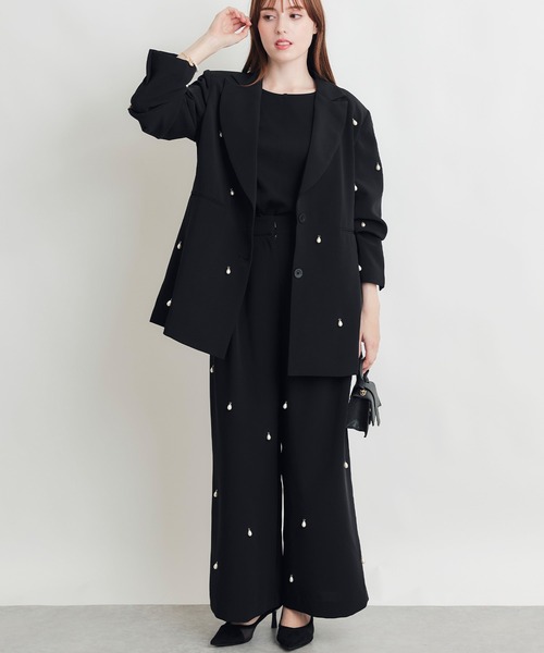 PICCIN PERLA（ピッチンペルラ）の「ティアドロップパールテーラードジャケット（テーラードジャケット・レディース・ブラック・M）」の12枚目の写真