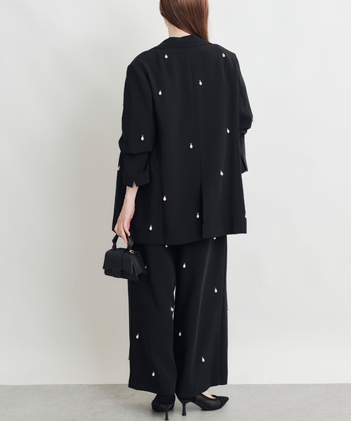 PICCIN PERLA（ピッチンペルラ）の「ティアドロップパールテーラードジャケット（テーラードジャケット・レディース・ブラック・M）」の14枚目の写真