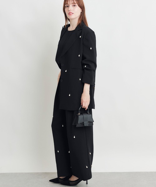 PICCIN PERLA（ピッチンペルラ）の「ティアドロップパールテーラードジャケット（テーラードジャケット・レディース・ブラック・M）」の13枚目の写真