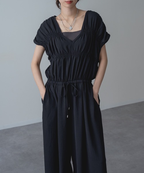 refinedworks（リファインドワークス）の「【refinedworks】UVカット 接触冷感 機能付き◎ リラックス サロペ パンツ（サロペット/オーバーオール・レディース・ブラック/カーキ・FREE）」の18枚目の写真