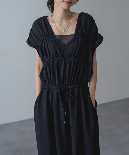 refinedworks（リファインドワークス）の「【refinedworks】UVカット 接触冷感 機能付き◎ リラックス サロペ パンツ（サロペット/オーバーオール・レディース・ブラック/カーキ・FREE）」の21枚目の写真