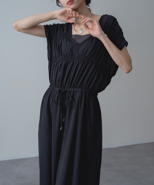 refinedworks（リファインドワークス）の「【refinedworks】UVカット 接触冷感 機能付き◎ リラックス サロペ パンツ（サロペット/オーバーオール・レディース・ブラック/カーキ・FREE）」の22枚目の写真