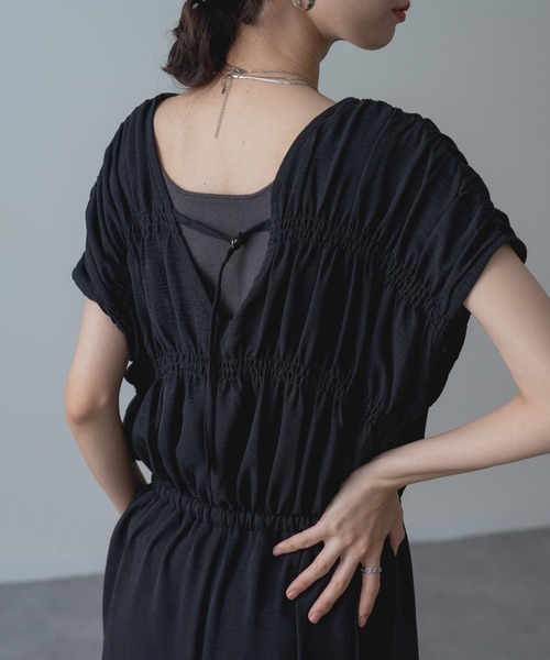 refinedworks（リファインドワークス）の「【refinedworks】UVカット 接触冷感 機能付き◎ リラックス サロペ パンツ（サロペット/オーバーオール・レディース・ブラック/カーキ・FREE）」の15枚目の写真