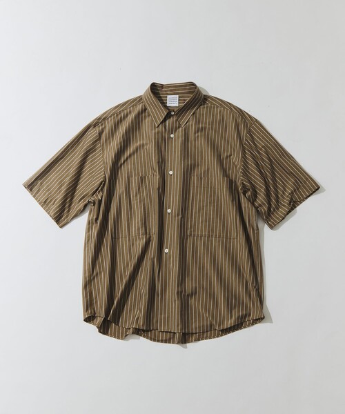 GOOD PEOPLE GOOD STITCHING GOOD PRODUCT(グッドピープルグッドスティッチンググッドプロダクト)の「【GOOD PEOPLE GOOD STITCHING GOOD PRODUCT/グッドピープルグッドスティッチンググッドプロダクト】Double Pocket Half Sleeve Shirt(シャツ/ブラウス・メンズ・ブラウン/ミント・S/M/L)」の10枚目の写真