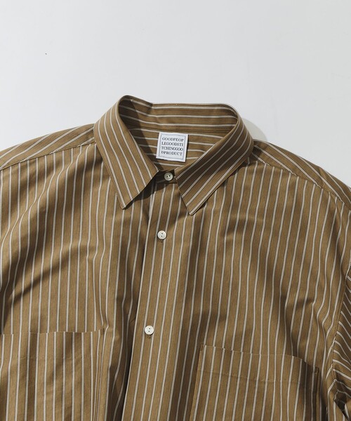GOOD PEOPLE GOOD STITCHING GOOD PRODUCT(グッドピープルグッドスティッチンググッドプロダクト)の「【GOOD PEOPLE GOOD STITCHING GOOD PRODUCT/グッドピープルグッドスティッチンググッドプロダクト】Double Pocket Half Sleeve Shirt(シャツ/ブラウス・メンズ・ブラウン/ミント・S/M/L)」の11枚目の写真