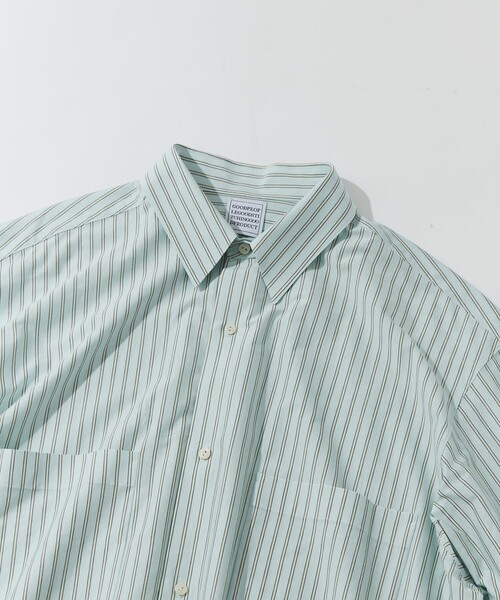 GOOD PEOPLE GOOD STITCHING GOOD PRODUCT(グッドピープルグッドスティッチンググッドプロダクト)の「【GOOD PEOPLE GOOD STITCHING GOOD PRODUCT/グッドピープルグッドスティッチンググッドプロダクト】Double Pocket Half Sleeve Shirt(シャツ/ブラウス・メンズ・ブラウン/ミント・S/M/L)」の13枚目の写真