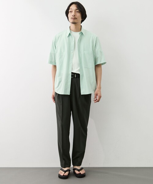 GOOD PEOPLE GOOD STITCHING GOOD PRODUCT(グッドピープルグッドスティッチンググッドプロダクト)の「【GOOD PEOPLE GOOD STITCHING GOOD PRODUCT/グッドピープルグッドスティッチンググッドプロダクト】Double Pocket Half Sleeve Shirt(シャツ/ブラウス・メンズ・ブラウン/ミント・S/M/L)」の19枚目の写真