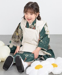 SOUBIEN（ソウビエン）の「【floro by SOUBIEN】3歳女の子用七五三セット（被布コート/着物/襦袢/草履/巾着）（着物）」