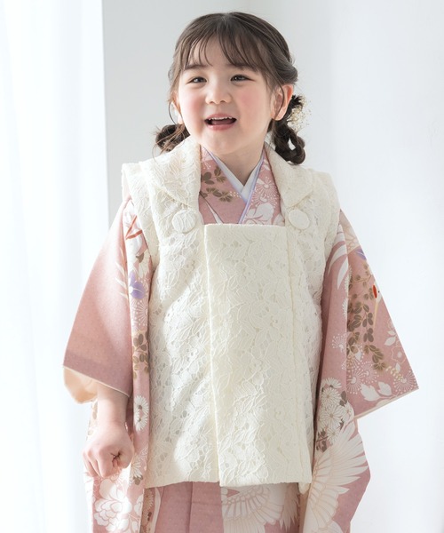 SOUBIEN(ソウビエン)の「【floro by SOUBIEN】3歳女の子用七五三セット(被布コート/着物/襦袢/草履/巾着)(着物・キッズ・ブルー系/ホワイト×レッド/アイボリー/クリーム/ホワイト系/ネイビー系1/ネイビー系/スカイブルー系/サーモンピンク/ピンク系/ワイン系/ローズ系/パイングリーン系/スモーキーグリーン系/ピーコックグリーン系/グリーン系/ダークグリーン系/レッド系/ベージュ系・ONE SIZE)」の16枚目の写真