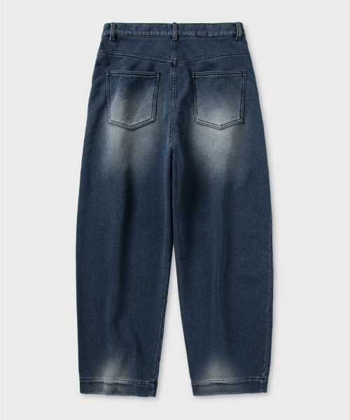 NONBLANK(ノンブランク)の「デニムスウェットパンツ_BLUE(デニムパンツ・メンズ・ブルー・SMALL/MEDIUM/LARGE/X-LARGE)」の2枚目の写真