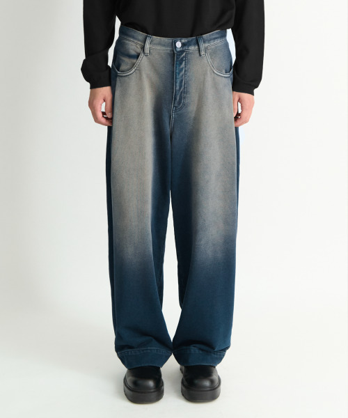 NONBLANK(ノンブランク)の「デニムスウェットパンツ_BLUE(デニムパンツ・メンズ・ブルー・SMALL/MEDIUM/LARGE/X-LARGE)」の6枚目の写真