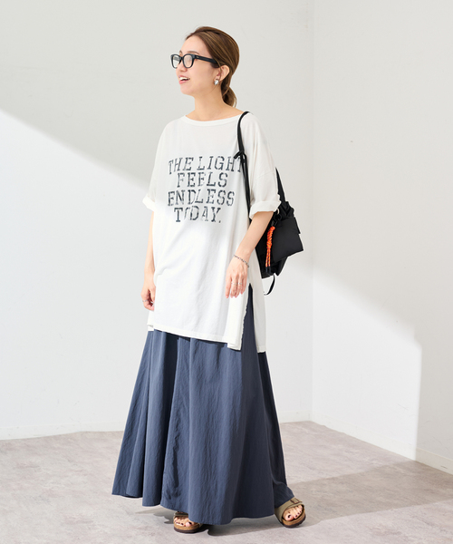 FRAMeWORK(フレームワーク)の「ステンシルロゴBIGT-SHIRT(Tシャツ/カットソー・レディース・ホワイト/ベージュ・FREE)」の6枚目の写真