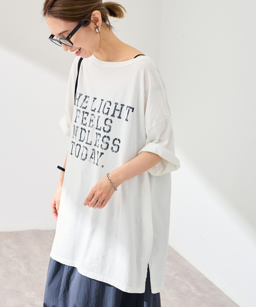 FRAMeWORK(フレームワーク)の「ステンシルロゴBIGT-SHIRT(Tシャツ/カットソー・レディース・ホワイト/ベージュ・FREE)」の10枚目の写真