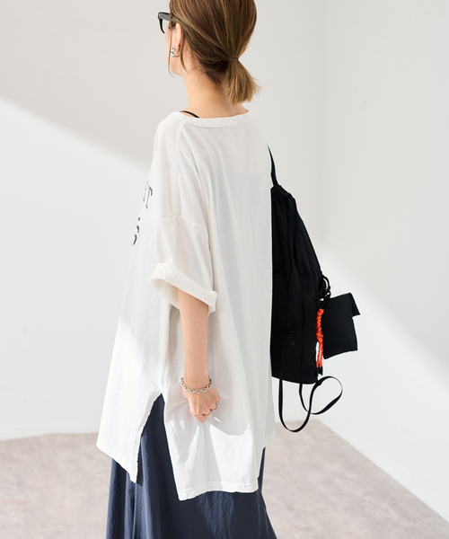 FRAMeWORK(フレームワーク)の「ステンシルロゴBIGT-SHIRT(Tシャツ/カットソー・レディース・ホワイト/ベージュ・FREE)」の11枚目の写真